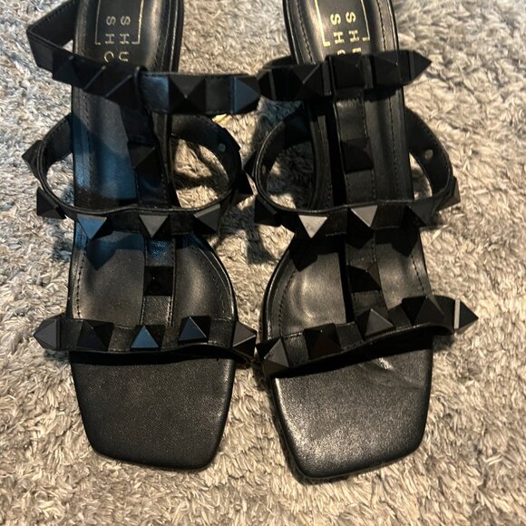 Shu Shop 3” heeled sandals w/ black spikes. Haley. size 7.5 - Picture 2 of 8